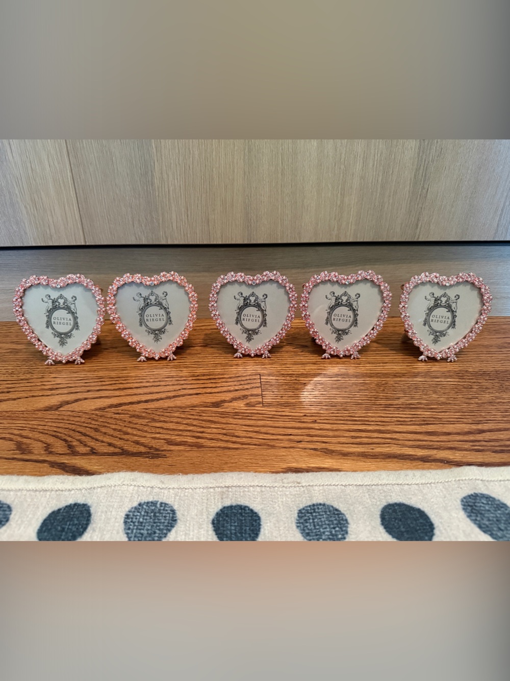 Set of 5 Pink Heart-Shaped Decorative Picture Frames